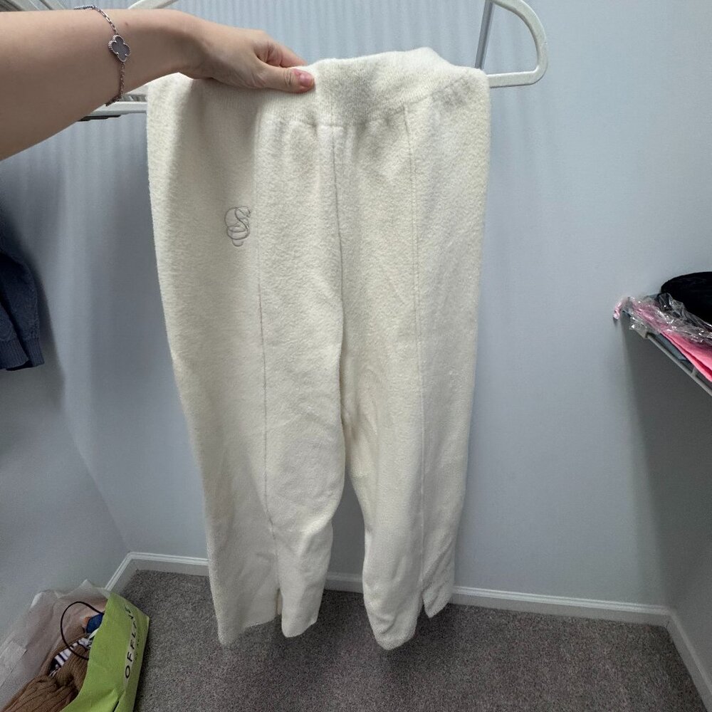 Somesowe white cozy pants